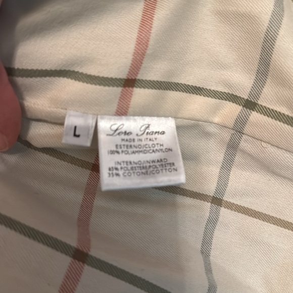 Loro Piana Navy Horsey Jacket w Mahogany Leather Collar L NWOT - Picture 11 of 13